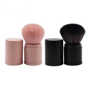 Retractable Powder Blush Brush - Portable, Soft Bristles, Travel Size