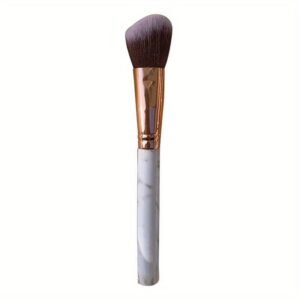 Marble Pattern Makeup Brush - Soft Fiber Bristles, Beveled Blush & Contour Brush
