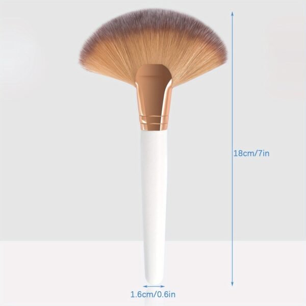 Fan-Shaped Powder Brush - Luxurious and Professional