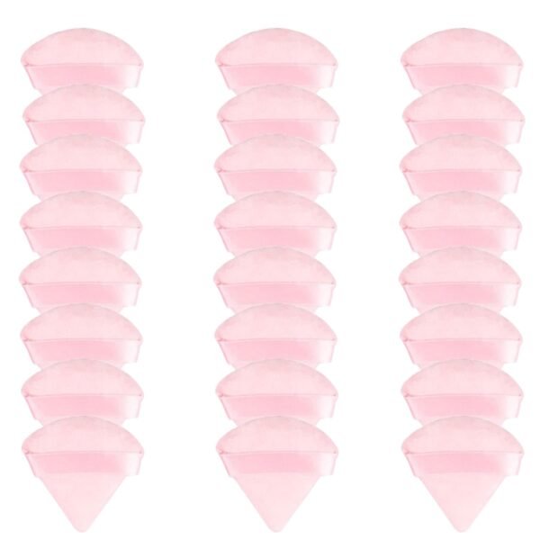 51Pi-PhrMrL._SL1500 24 Pieces Powder Puff, Triangle Makeup Puff Cotton Powder Face Washable Body Powder Puff for Loose Powder Body Cosmetic Foundation Sponge Makeup Tool (8B8W8N)