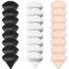 61JnLeRDgtL._SL1500 24 Pieces Powder Puff, Triangle Makeup Puff Cotton Powder Face Washable Body Powder Puff for Loose Powder Body Cosmetic Foundation Sponge Makeup Tool (8B8W8N)