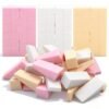 72 Pcs Makeup Wedges Sponges, Triangle Cosmetic Makeup Sponge Wedges, Disposable Facial Sponges for Foundation Liquid Cream Blending and Smoothing(White/Nude/Pink)