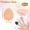 61chPsRWjZL._SL1500 30pcs Finger Powder Puff, Mini Puffs for Makeup, Small Powder Puff, Soft Finger Sponge Makeup for Concealer, Latex-Free Use (Dry/Wet) for Women and Girls