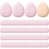 72 Pcs Finger Powder Puff Mini Makeup Sponge Soft Beauty Makeup Blender Puff for Foundation, Face Powder, Under Eye Setting, Concealer, Repair Cream, Cosmetic Tool (Pink, Beige, Blue, White)