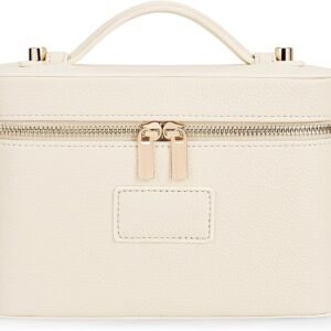 Makeup Bag Vanity Case for Women Leather Cosmetic Bag Travel Toiletry Bags Portable Makeup Organizer Case