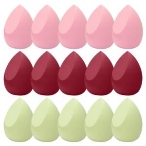 718S_gNdihL._SL1500 15-Pcs Makeup Sponge Set – Soft, Latex-Free, Individually Wrapped Beauty Makeup Sponge for Wet & Dry Use, Ideal for Foundation, Concealer & Powder Application