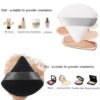 71HJMuLsFqL._SL1500 24 Pieces Powder Puff, Triangle Makeup Puff Cotton Powder Face Washable Body Powder Puff for Loose Powder Body Cosmetic Foundation Sponge Makeup Tool (8B8W8N)