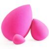 Trio Set Large, Mini and Standard Makeup Sponges with Soft and Bouncy Touch, Beauty Sponges Blender in Rose Pink for Powder, Cream and Liquid Blending