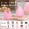48 PCS Makeup Sponge Set,Mini Beauty Blender Sponge, Multi-Colored Beauty Blender for Face Cosmetic Applicator for Powder Teardrop and Beveled Shapes