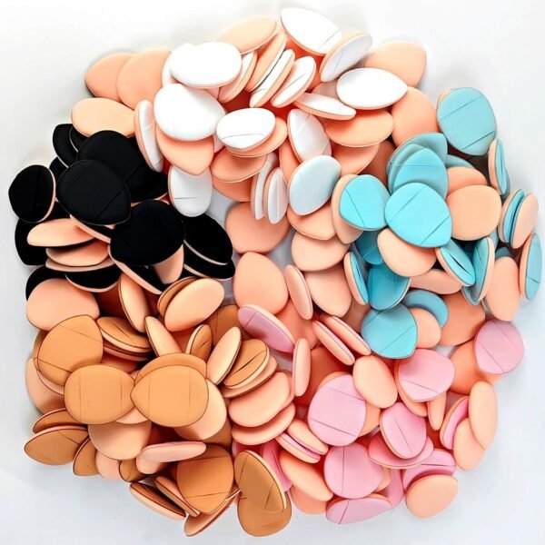 71OPYiB8VSL._SL1500 75PCS Finger Powder Puff Mini Makeup Sponge Soft Beauty Makeup Blender Puff for Foundation, Face Powder, Under Eye Setting, Concealer, Repair Cream, Cosmetic Tool