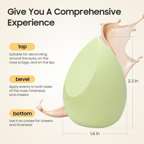 ‌15-Pcs Makeup Sponge Set – Soft, Latex-Free, Individually Wrapped Beauty Makeup Sponge for Wet & Dry Use, Ideal for Foundation, Concealer & Powder Application