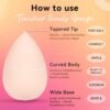 48 PCS Makeup Sponge Set,Mini Beauty Blender Sponge, Multi-Colored Beauty Blender for Face Cosmetic Applicator for Powder Teardrop and Beveled Shapes
