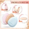 72 Pcs Finger Powder Puff Mini Makeup Sponge Soft Beauty Makeup Blender Puff for Foundation, Face Powder, Under Eye Setting, Concealer, Repair Cream, Cosmetic Tool (Pink, Beige, Blue, White)