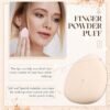 72 Pcs Finger Powder Puff Mini Makeup Sponge Soft Beauty Makeup Blender Puff for Foundation, Face Powder, Under Eye Setting, Concealer, Repair Cream, Cosmetic Tool (Pink, Beige, Blue, White)