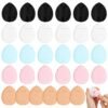30pcs Finger Powder Puff, Mini Puffs for Makeup, Small Powder Puff, Soft Finger Sponge Makeup for Concealer, Latex-Free Use (Dry/Wet) for Women and Girls