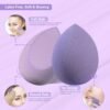 Makeup Sponge Set, 14 Pcs for Liquid Cream, and Powder Latex Free Makeup Blender Sponges Multi-colored for Makeup Application with Storage Box Purple Gifts