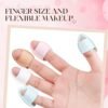 72 Pcs Finger Powder Puff Mini Makeup Sponge Soft Beauty Makeup Blender Puff for Foundation, Face Powder, Under Eye Setting, Concealer, Repair Cream, Cosmetic Tool (Pink, Beige, Blue, White)