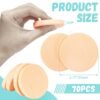 100 PCS Nude Round Makeup Sponge, Cosmetic Sponge Round Foam Pad Eye Facial Powder Puff, Beauty Makeup Foundation Powder Blender for Women Lady All Skin Types Wet and Dry Dual Use