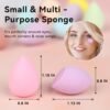48 PCS Makeup Sponge Set,Mini Beauty Blender Sponge, Multi-Colored Beauty Blender for Face Cosmetic Applicator for Powder Teardrop and Beveled Shapes