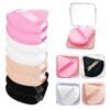 8 Pieces Triangle Powder Puff with 4 Travel Cases, Triangle Makeup Puff, Reusable Velour Makeup Sponge Blending Puff for Loose Powder and Foundation, Beauty Makeup Tools (4 colors)