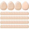 72 Pcs Finger Powder Puff Mini Makeup Sponge Soft Beauty Makeup Blender Puff for Foundation, Face Powder, Under Eye Setting, Concealer, Repair Cream, Cosmetic Tool (Pink, Beige, Blue, White)