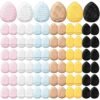 72 Pcs Finger Powder Puff Mini Makeup Sponge Soft Beauty Makeup Blender Puff for Foundation, Face Powder, Under Eye Setting, Concealer, Repair Cream, Cosmetic Tool (Pink, Beige, Blue, White)