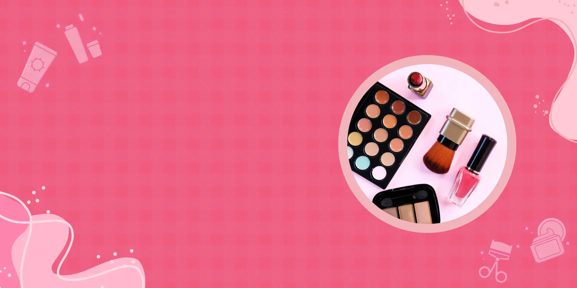 Pink White Make Up YouTube Channel Banner 1 Pieces Foundation Brushes,3 Pieces Set of Makeup Sponges