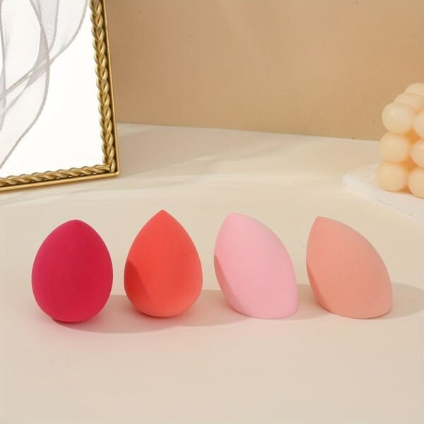 4pcs Makeup Sponges Beauty Blender with Portable Case for Daily Makeup and Travel Use