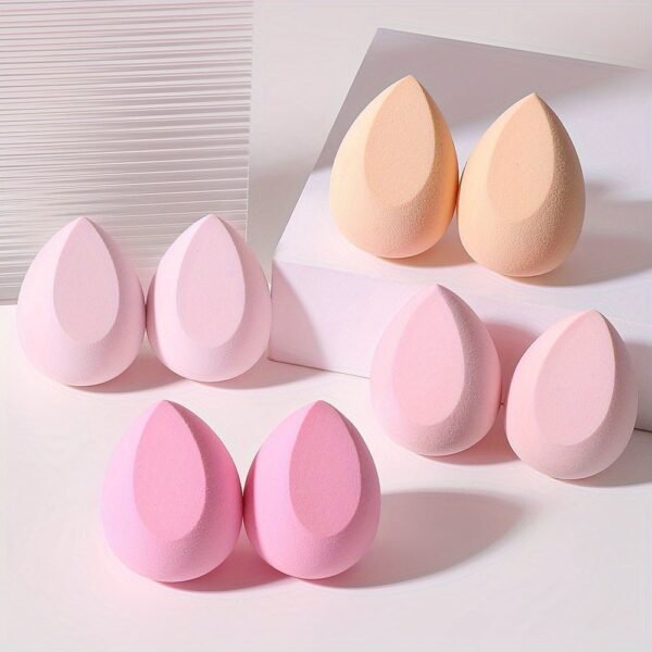 Premium Pink Makeup Sponges - 8pcs for Flawless Blending