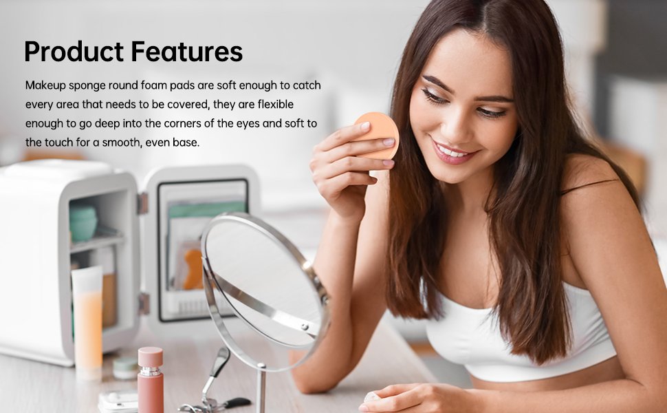 These makeup sponge pads are easily portable, can be put in your makeup bag or other small bag