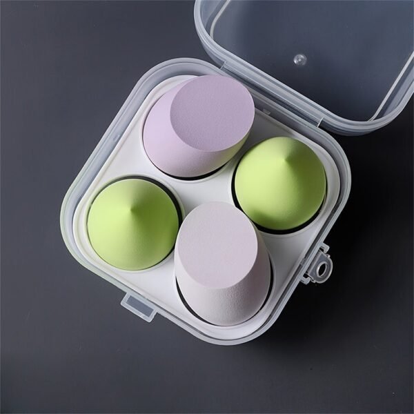 4PCS Premium Makeup Sponge Set - Bouncy Beauty Blender, Soft for Wet & Dry Use
