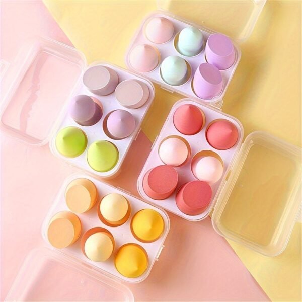 4PCS Premium Makeup Sponge Set - Bouncy Beauty Blender, Soft for Wet & Dry Use